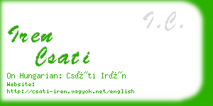 iren csati business card